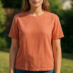 Anna and Frank 100% Silk Blouse – Size L – Coral Pink